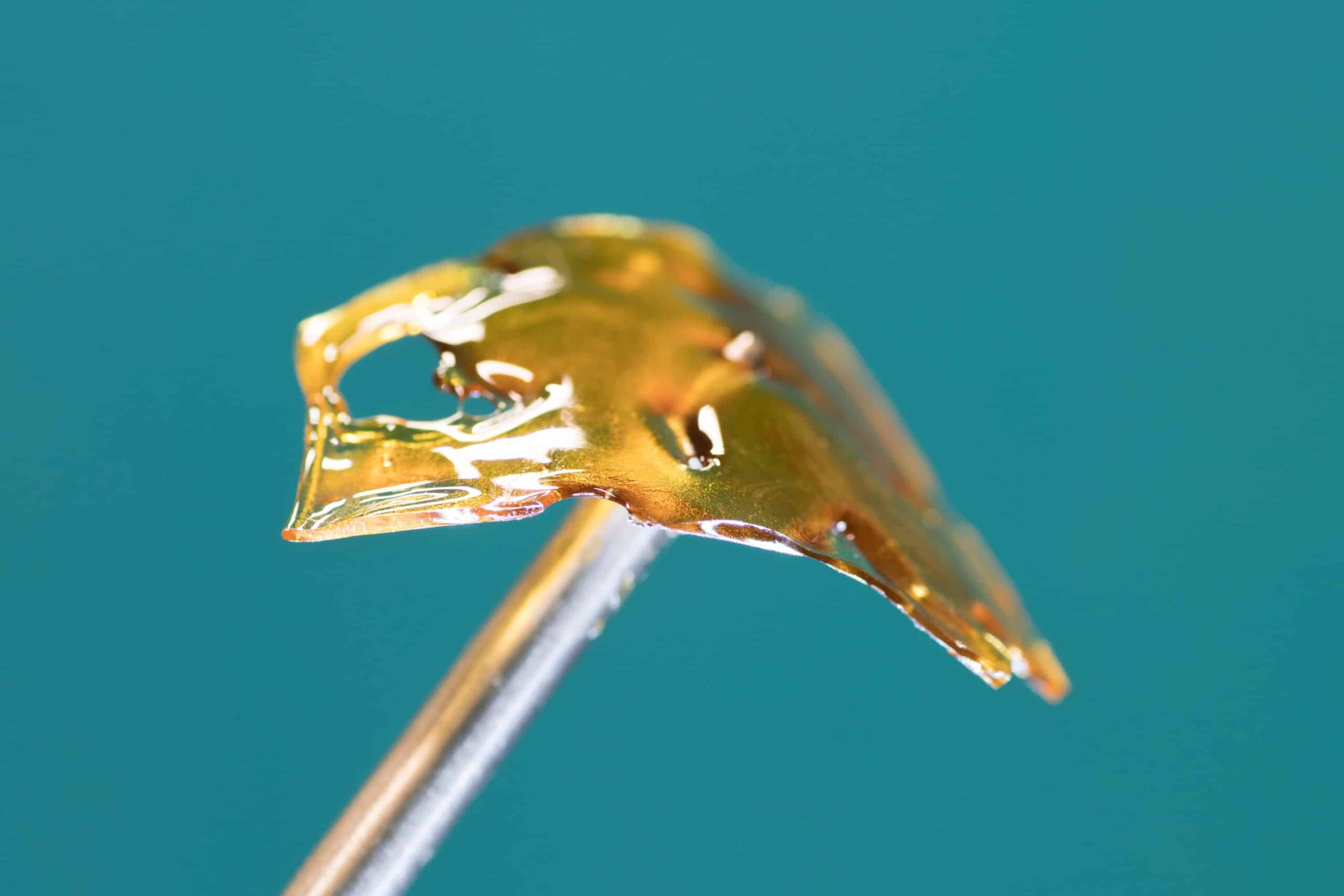 A large slab of cannabis shatter ready for dabbing