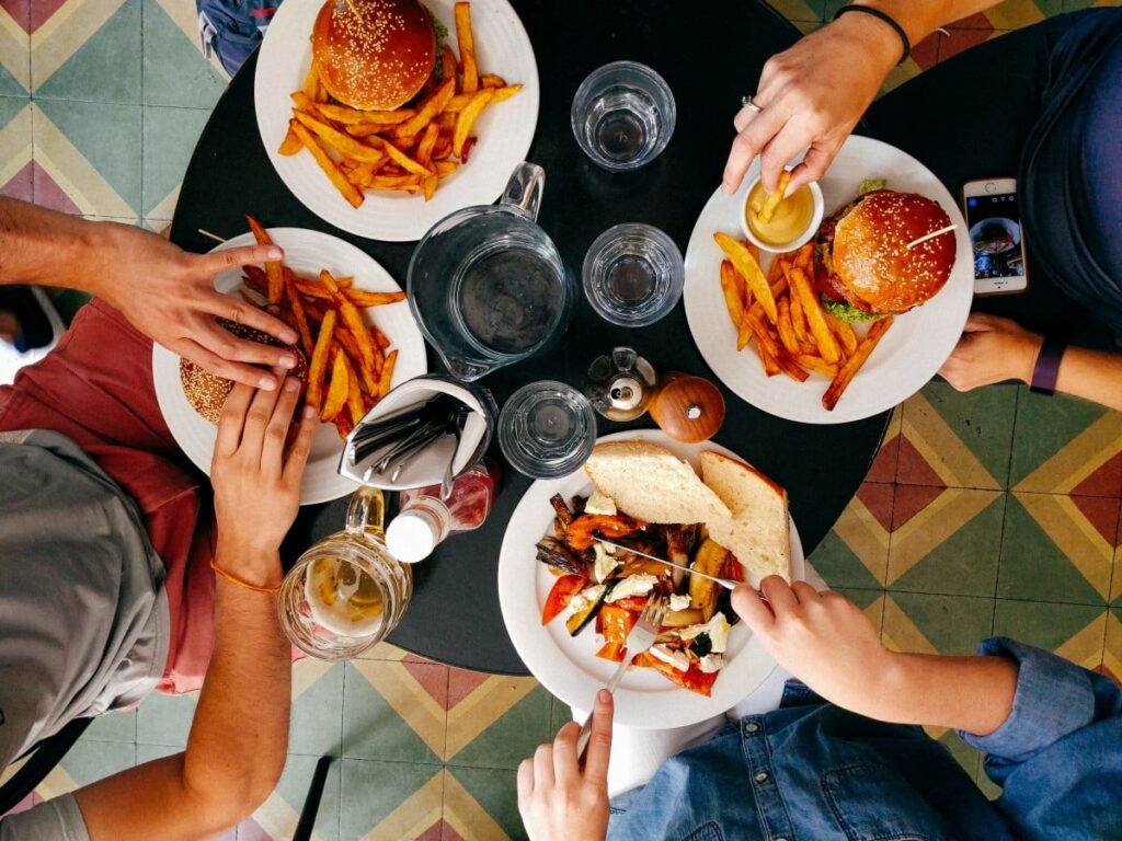 People having lunch
