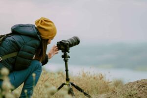 person using camera